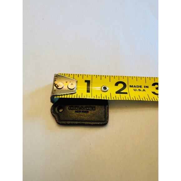 Coach Black Leather Hang Tag FOB Bag Charm (chain not included) - Picture 3 of 4